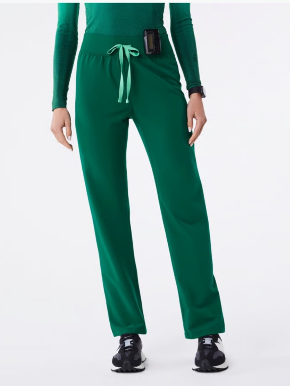 Figs Hunter Green High Waisted Livingston Basic Scrub
Pants Small Petite